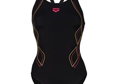 Arena Maillot De Bain Femme Graphic Noir Rose 6