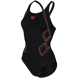 Arena Maillot De Bain Femme Graphic Noir Rose 9