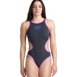 Arena Maillot De Bain Femme Sechage Rapide Noir Mauve 7