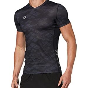 Arena M Run S S Mesh T Shirt De Course Pour Homme Avec Col De Pique M Logo Noir 6