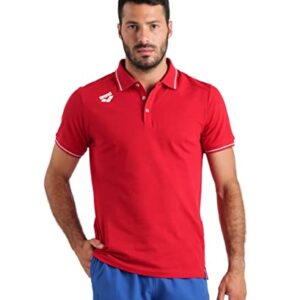 Arena Team Polo Unisexe En Coton Solide Shirt Rouge M Mixte 7