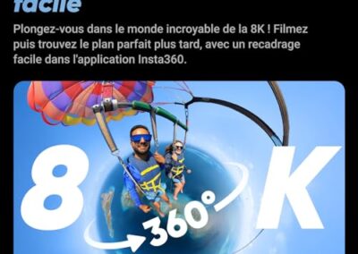 Camera D Action 360 8k Etanche Insta360 X4 Pack Luxe 8