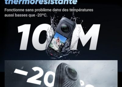 Camera D Action 360 8k Etanche Insta360 X4 Pack Moto 3