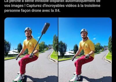 Camera D Action 360 8k Etanche Insta360 X4 Pack Moto 7
