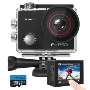 Camera Sport 4k Avec Carte Microsdxc 64gbakaso Ek7000 Pro 7