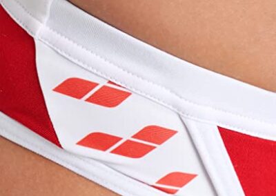 Maillot De Bain 2 Pieces Bikini Arena Rouge Blanc 10