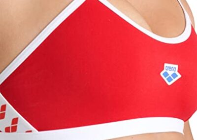 Maillot De Bain 2 Pieces Bikini Arena Rouge Blanc 11