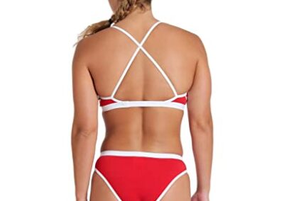 Maillot De Bain 2 Pieces Bikini Arena Rouge Blanc 12
