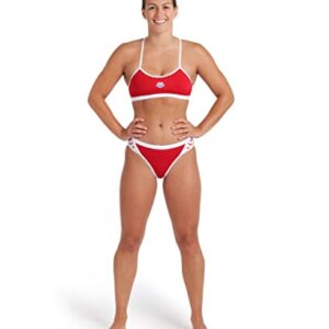 Maillot De Bain 2 Pieces Bikini Arena Rouge Blanc 14