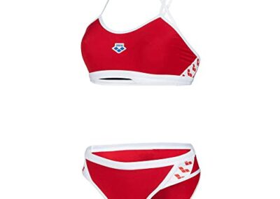 Maillot De Bain 2 Pieces Bikini Arena Rouge Blanc 2