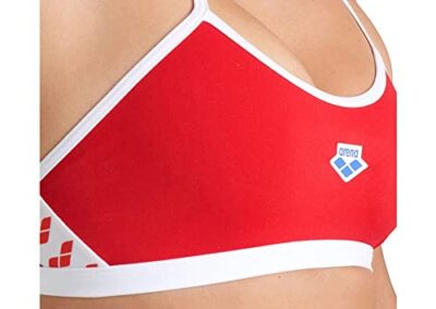 Maillot De Bain 2 Pieces Bikini Arena Rouge Blanc 4