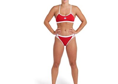Maillot De Bain 2 Pieces Bikini Arena Rouge Blanc 5