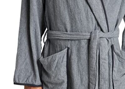 Peignoir Arena Soft En Coton Confortable Et Leger Gris 3
