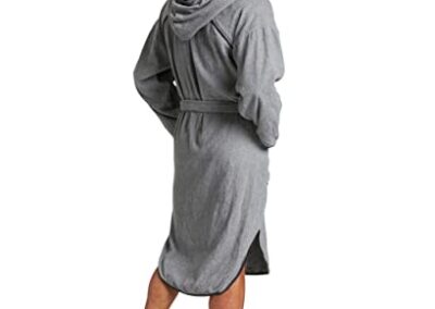 Peignoir Arena Soft En Coton Confortable Et Leger Gris 4