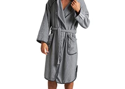 Peignoir Arena Soft En Coton Confortable Et Leger Gris 5