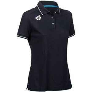 Polo Pour Femme Arena Team Solide Noir 9