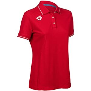 Polo Pour Femme Arena Team Solide Rouge 9