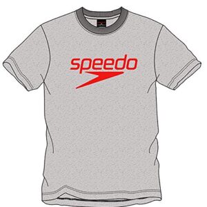 Speedo Grand Logo Au T Shirt Unisexe Adulte Xxl Gris Grey Marl