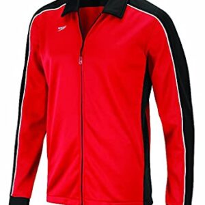 Speedo Streamline Team Warm Up Veste Zippee Pour Homme Petit Noir Rouge