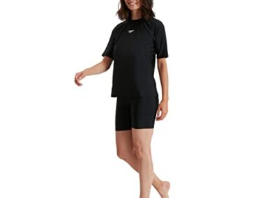T Shirt Speedo Femme Sleeve Swim Sun Noir 4