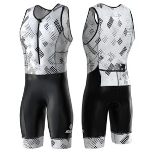 Trisuit Combinaison De Triathlon Sans Manches Homme Sls3 Blanc Noir 8