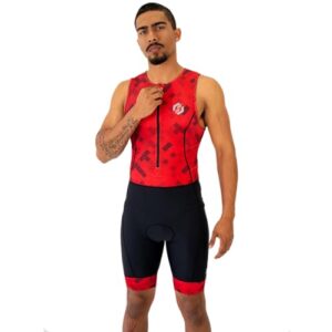Trisuit Combinaison De Triathlon Sans Manches Homme Sls3 Rouge 8
