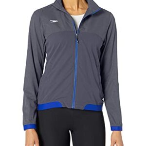 Veste De Survetement Femme Speedo Gris Bleu 4