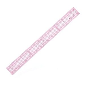 Règle de patron 50 cm multi-fonction : quadrillage 0,1 mm, rapporteur & flexible