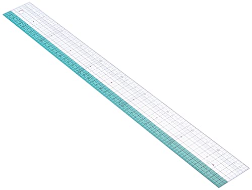 Règle Graphique Clover 50 cm – Plastique souple transparent, parfaite pour couture, patchwork et arts graphiques